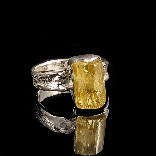 pierścionki srebrne Pierścionek dar słońca- heliodor