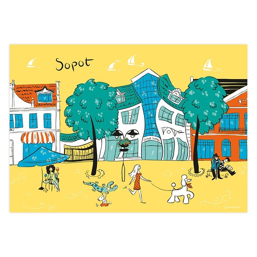 Plakat A4 Sopot Monciak Gliniana Kura