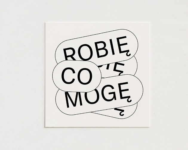 plakaty Robię co mogę / biały / poster print /plakat