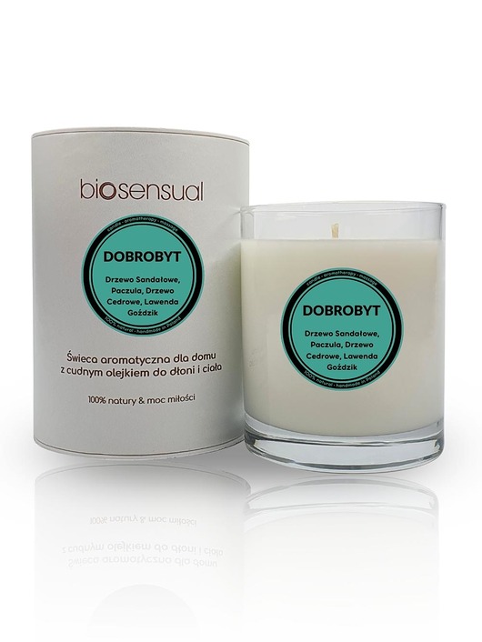 świece zapachowe Świeca do masażu i aromaterapii DOBROBYT 200g