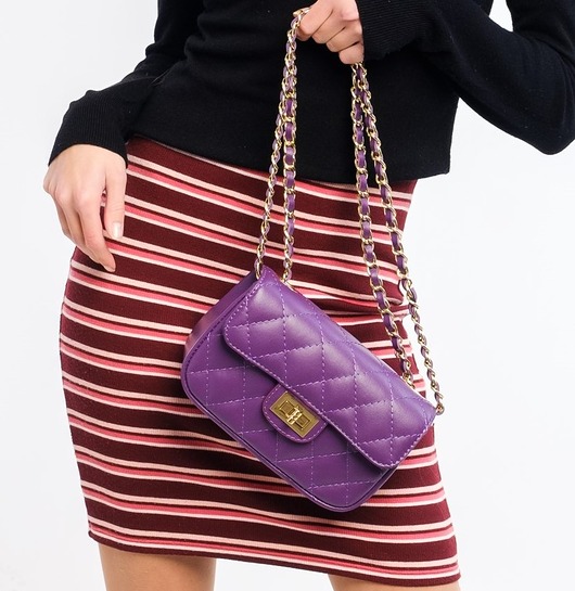 torby na ramię Torebka skórzana na ramię - pikowana (6813)