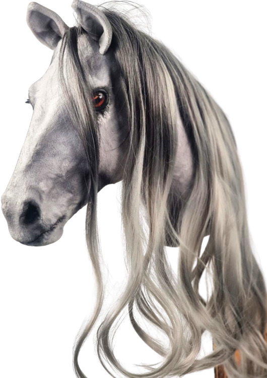 zabawki - inne Realistyczny Hobby Horse szary/szara