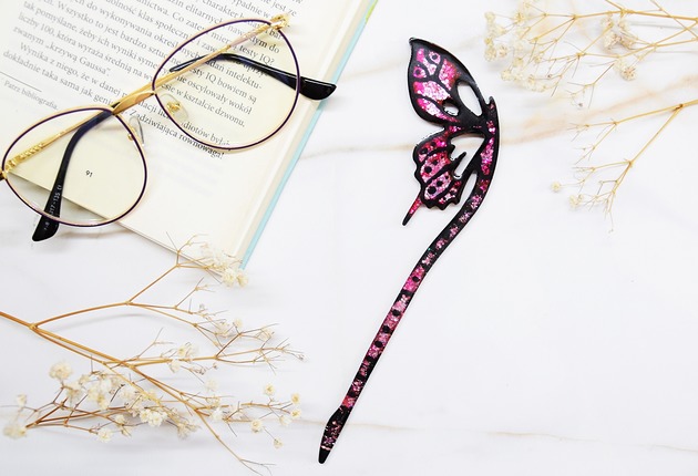 zakładki do książek Zakładka do książki Motyl - rosa