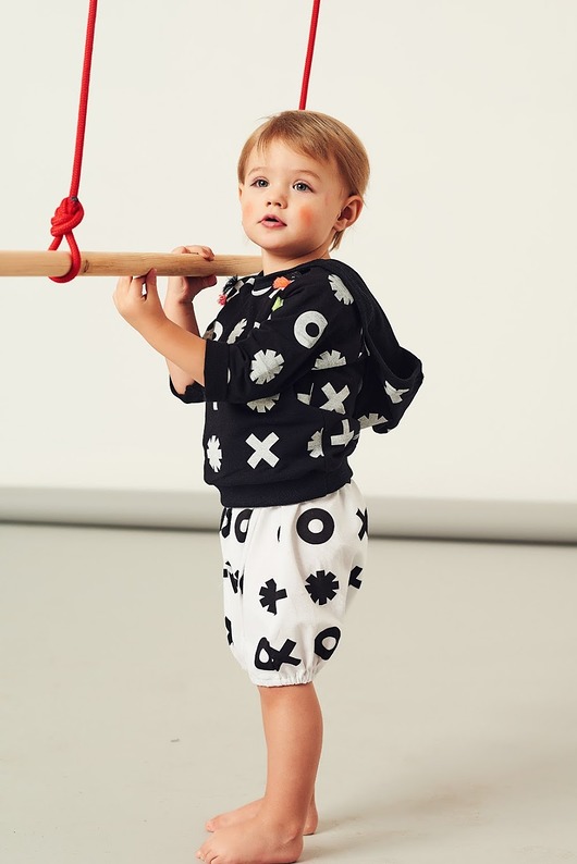 BABY hoodie - ox black Kółko Krzyżyk