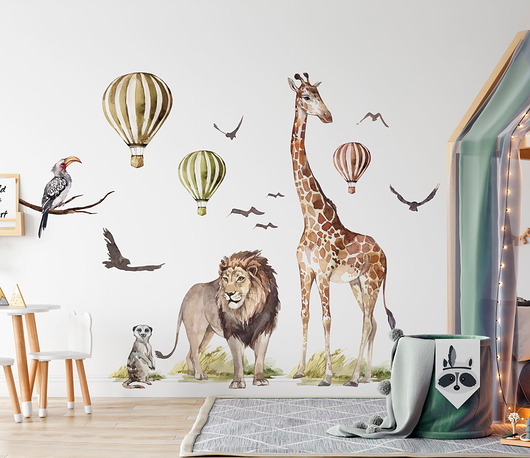 naklejki ścienne do pokoju dziecka Naklejki SAVANNA