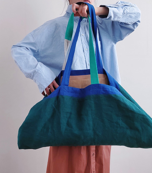 akcesoria do jogi Torba na joge ZERO WASTE patchwork len OCEAN