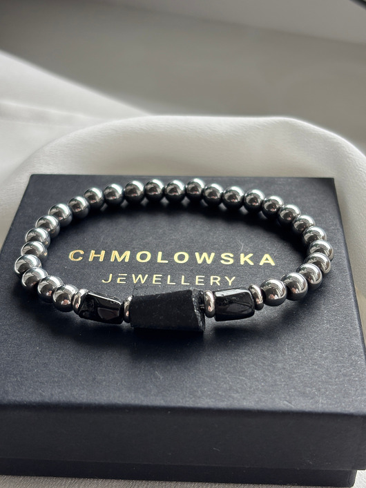 biżuteria męska Bransoletka męska Hematyt i Turmalin