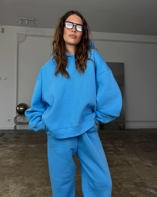 bluza z kapturem damska Bluza Soho bonnie blue z kapturem