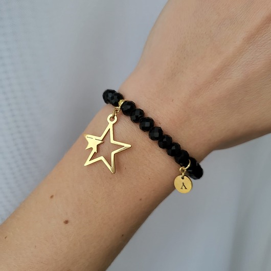 bransoletki ze szkła Bransoletka z gwiazdą Star Joy