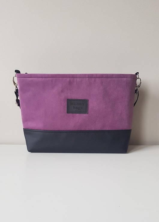 Torebka damska Crossbody Shallow Medium fioletowa MessyBags
