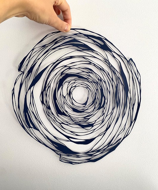 inne Wycinanka Dark Blue Spiral