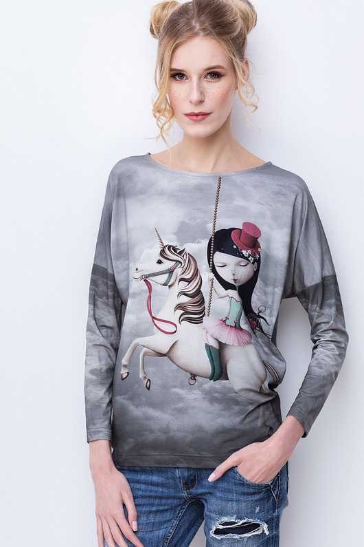Dreamer girl bluzka z nadrukiem UNICORNO