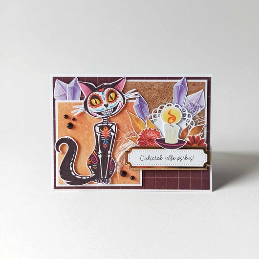 kartki scrapbooking Kartka Okolicznościowa: Cukierek Albo Psikus