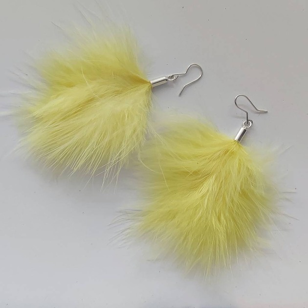 kolczyki z piórami PIÓRKO kolczyki