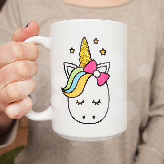 Jednorożec słodziak Brokatowy róg kubek 450ml ONE MUG A DAY