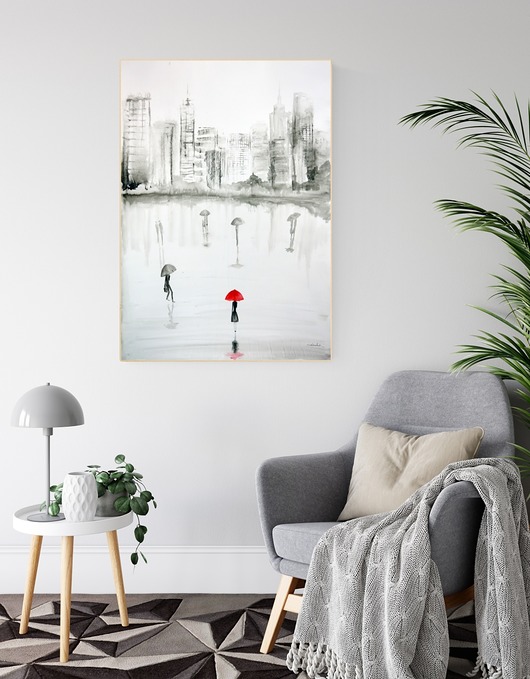 obraz 70 x 100 cm  wykonany ręcznie Krystyna Siwek Art