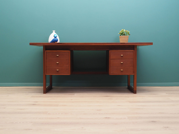 biurka Biurko tekowe, duński design, lata 70, produkcja: Dania