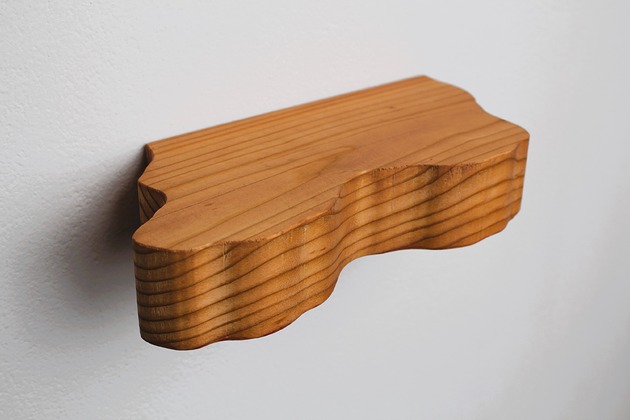 półki Półka ścienna z niewidocznym mocowaniem - wzór numer 9/burgund