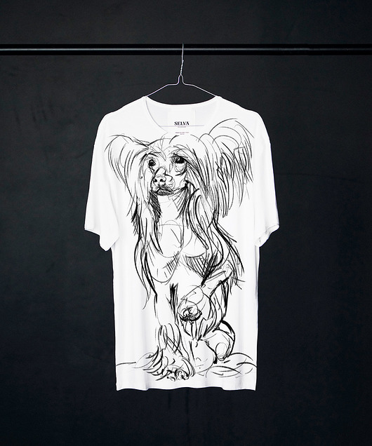 Chinese Crested Dog T-shirt Man SELVA