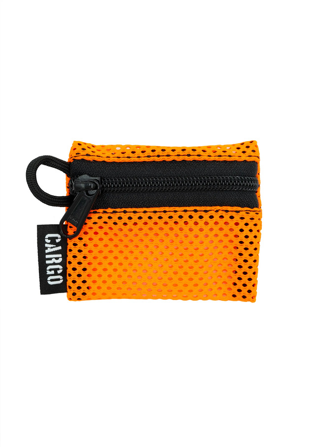 portfele damskie MINI Portfel Mesh NEON ORANGE