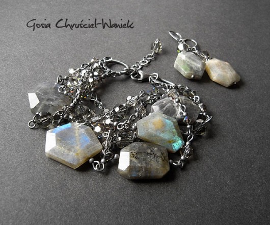 Magiczne labradoryty i kryształ Swarovski Gosia Chruściel-Waniek