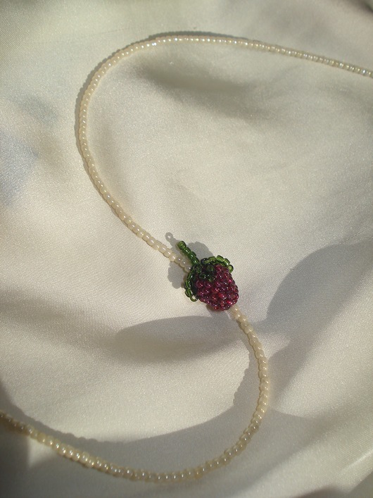 chokery Naszyjnik - lampone bordeaux