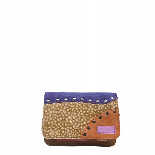 saszetka nerka Nerka zamszowa wygodna unikalna damska ze skrawków zero waste OLIVKA