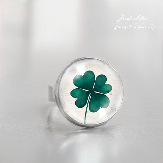 pierścionek z żywicy Pierścionek Good Luck - simple ring