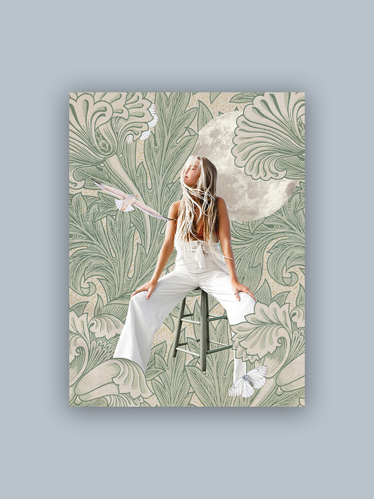 Kolaż,plakat dekoracyjny "Bryza" Into collage