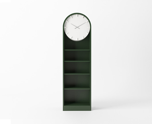 Femm CLOCK zegar podłogowy, stojący z półkami Furia Design