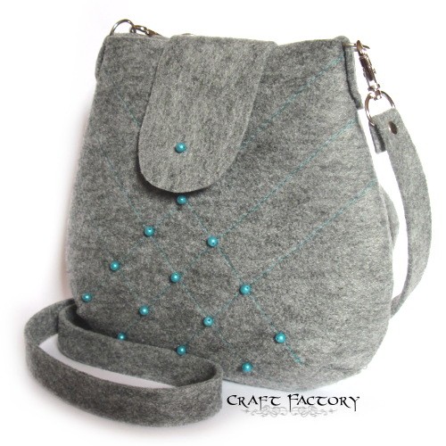 Turquoise Chequered - torebka na ramię Craft Factory