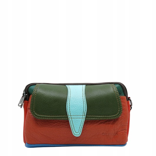 torby na ramię Torebka damska skórzana kolorowa pojemna zero waste ze skrawków OLIVKA