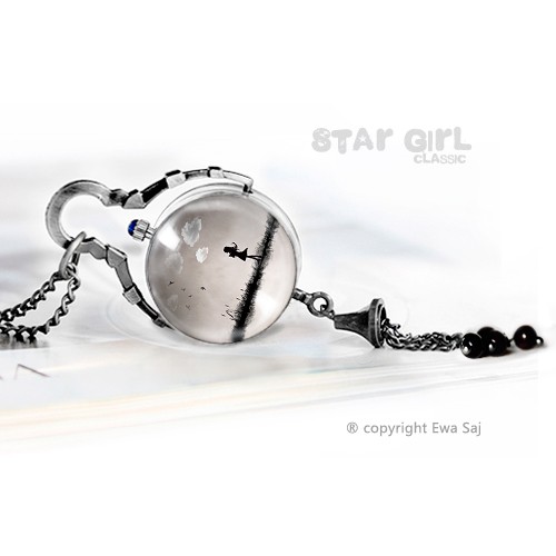 Star Girl Classic, Obłoki - sferyczny zegarek. Ewa Saj Fotografie