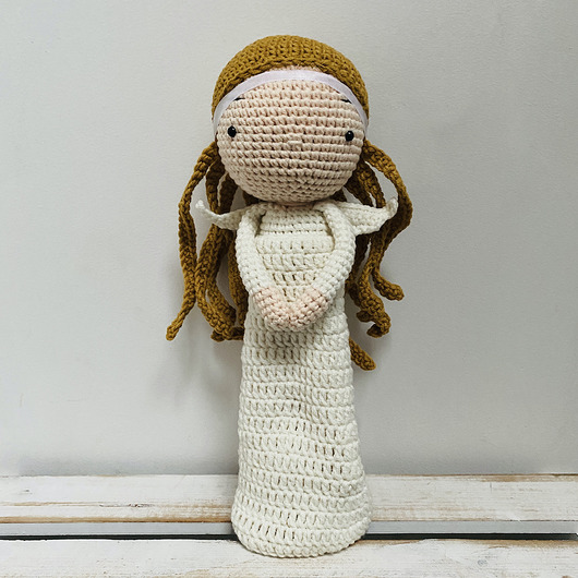 lalki Szydełkowy Anioł handmade - lalka dekoracyjna