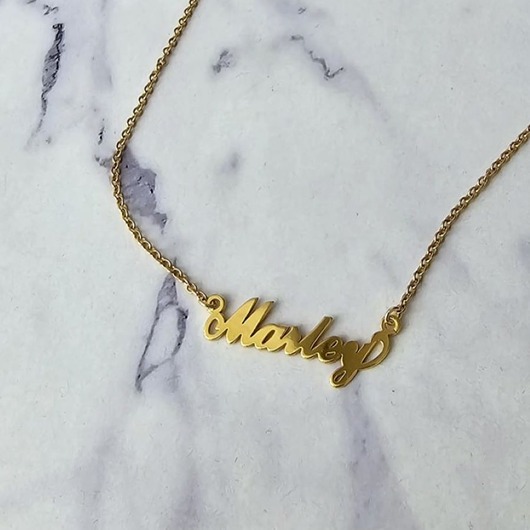 złote naszyjniki Łańcuszek z personalizowanym napisem Goldie Personalized