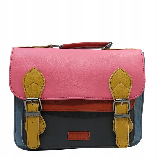 torby na ramię Aktówka skórzana torba damska teczka regulowany pasek wygodna rączka OLIVKA