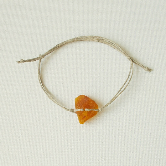 bransoletki z kamieni naturalnych Surowy bursztyn No 1 Bransoletka