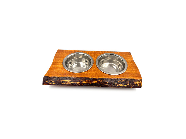 dla zwierząt różne Stojak drewniany bar  dla psa na miski 2 x 0,4 litra