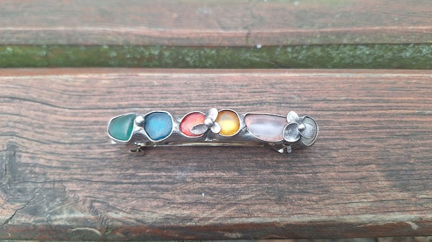 spinki i klamry do włosów Wiosenna - klamra do włosów