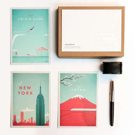 Pocztówki travel - zestaw 8 zamówienie specjalne minimalmill