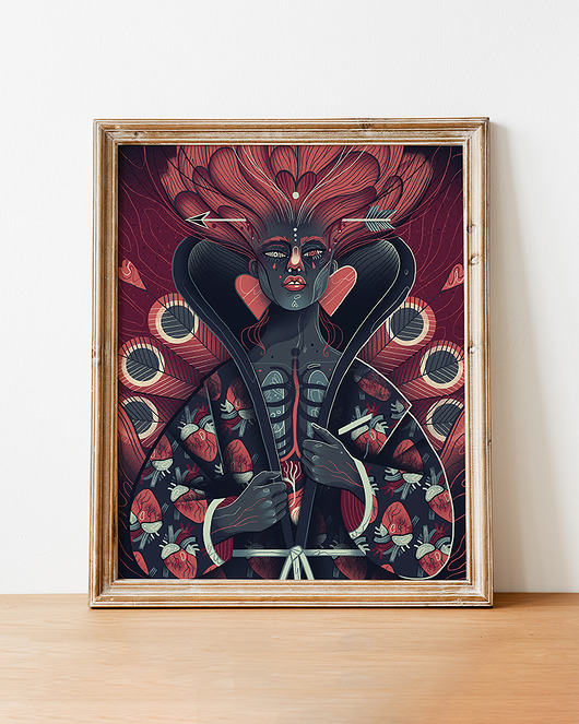 Plakat ilustracja "walentyna" Iza Dudzik