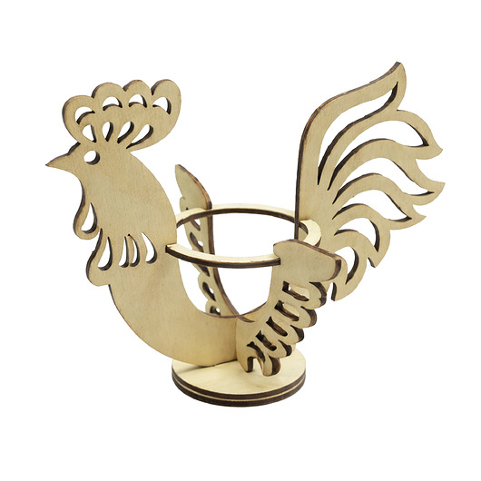 ozdoby wielkanocne Kieliszek Drewniana Podstawka pod Jajko Wielkanocne Pisankę Stojak Kogut