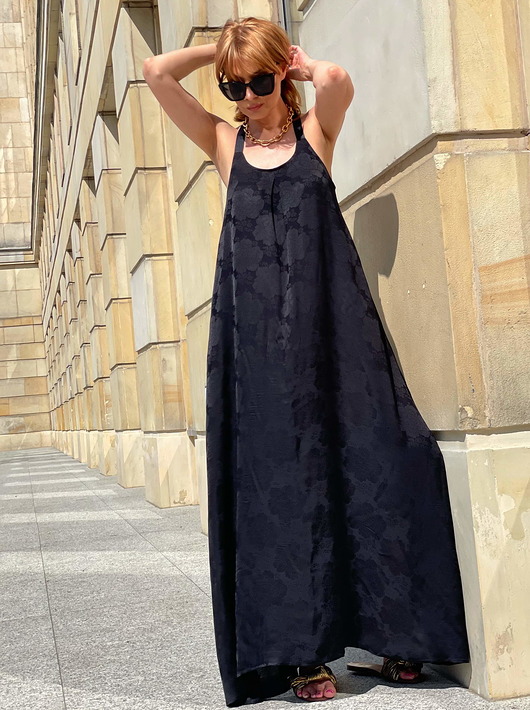 sukienki maxi damskie Letnia Sukienka Maxi Boho SilkyVibe Bokserka