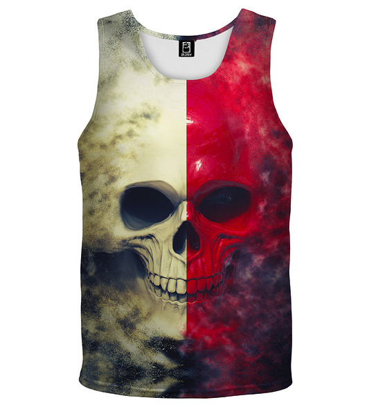 t-shirty męskie DR.CROW Bokserka Męska White Red Skull