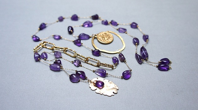 korale Sautoir /ametysty/  naszyjnik