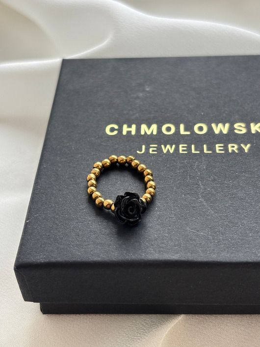 pierścionki elastyczne Pierścionek elastyczny Hematyt róża