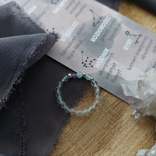 pierścionki elastyczne Pierścionek Zodiak Wodnik