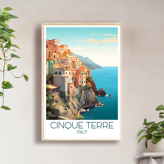 plakaty Włochy - Cinque Terre - Plakat, pamiątka dla podróżnika