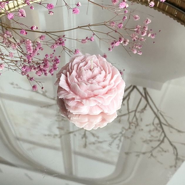 świeczniki i świece Świeca sojowa ekologiczna dekoracyjna "Peony Queen" 60x25mm