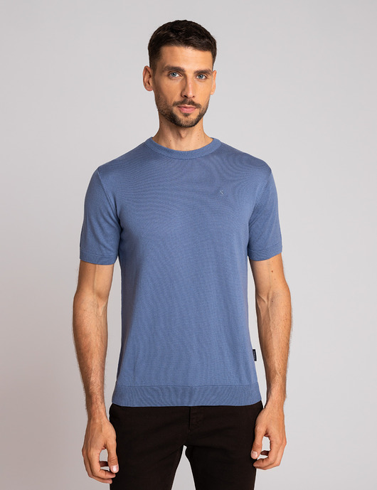 t-shirty męskie T-shirt dorzano niebieski